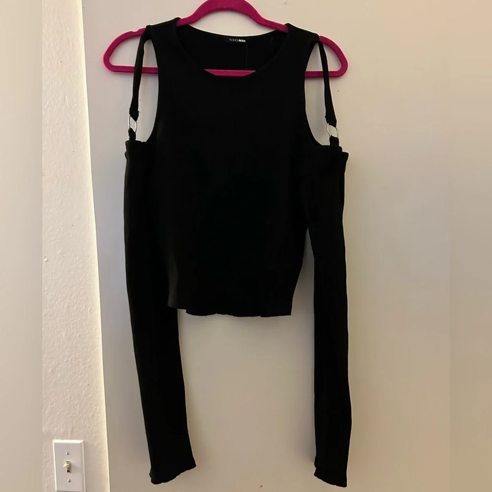 Black top o ring sleeves “ doing it my way top“ - Picture 1 of 7